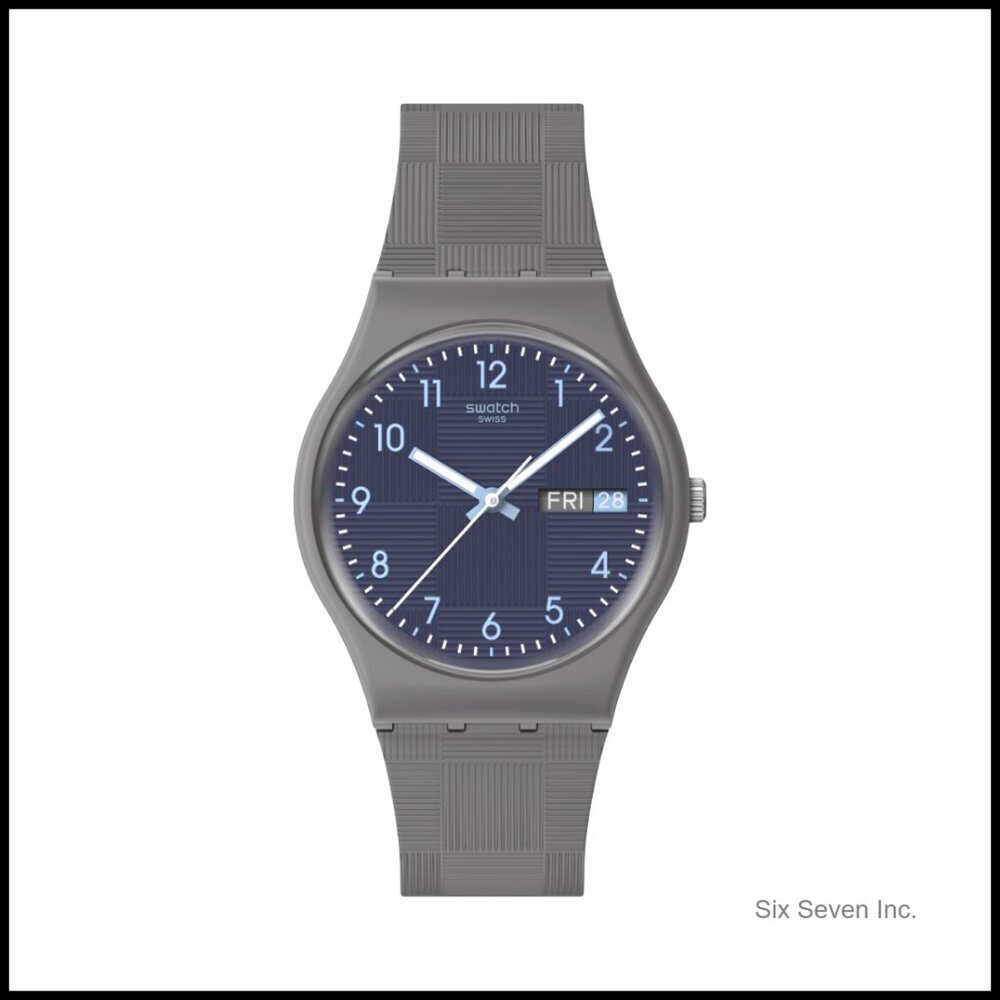 Unisex Quartz Watch Minimal Classic Retro Casual Gray Bio-sourced Tile Dial